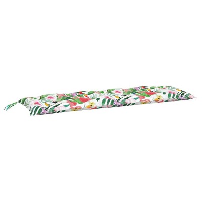 vidaXL Multi-Colored Garden Bench Cushion - Rugged Oxford Fabric, Comfortable Hollow Fiber Filling, Ideal for Outdoor/Indoor Use