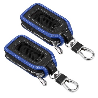 Unique Bargains Zipper Universal Car Fob Key Case 2 Pcs
