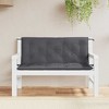 vidaXL Indoor/Outdoor Bench Cushions 2 pcs, Non-slip, Water-Repellent, Anthracite 47.2"x19.7"x2.8" - 3 of 4