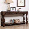 XINGHANZHENXUAN Solid Wood Console Table, 3 Drawers & Bottom Shelf, Sofa Table for Entryway, Hallway & Living Room - 4 of 4