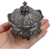 Vintage Jewelry Box, Antique Crown Design Trinket Treasure Chest Storage Organizere - 4 of 4