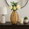 Decorative Textured Metal Vase for Livng Room Decor - Contemporary Home Accent Perfect for Bedroom, Office, and Tabletop Decor - 15", Bronze - 2 of 4