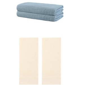 REGALWOVEN Bath Hands Towel Sets For Bathroom, Gym, SPA 2 Pack - 1 of 4