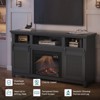 Bestier 61” Fireplace TV Stand for TVs up to 65”, LED Media TV Console Entertainment Center with 23" Fireplace Heater & Cabinet With Sliding Door - 4 of 4