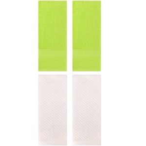 REGALWOVEN 4 Pcs Solid Textured Cotton Soft Absorbent Decorative Hand Towel - 1 of 4