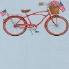 Rerun Island Women's American Bicycle Americana 4Th Of July Short Sleeve Graphic Cotton T-Shirt - Light Blue L - 2 of 4