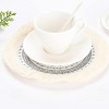 KITCHTIC Round Boho Placemats Spot Mats, White - 3 of 4