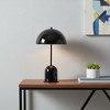 HomeRoots 20" Gunmetal Dark Gray Desk Table Lamp With Half Dome Shade - 2 of 4