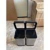 1PCS 25L+25L Dual Compartment Trash Can - 410 Stainless Steel & PP ABS, Open-Top for Waste Sorting - 2 of 3