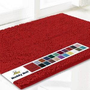 Muddy Mat Highly Absorbent  Soft Chenille Door Mat and Pet Rug Non Slip Thick Washable Area and Bath Mat for Indoor and Outdoor - 1 of 2