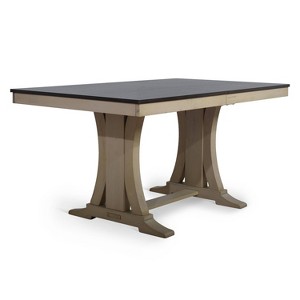 Home Design 59" Talon Dining Table Brown/Antique Gray - 1 of 4