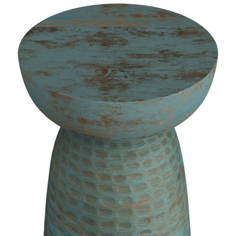 Willis Wooden Accent Table Teal Wash - WyndenHall, 2 of 5