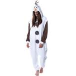 Disney Frozen Adult Olaf Kigurumi Costume Union Suit Pajama For Men Women White