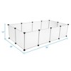 1 Set of PP Plastic Panels and 12 Pieces Translucent Pet Fences-Each Piece Size 35*35 Portable Large Plastic Courtyard Fences Small Animals - 3 of 4