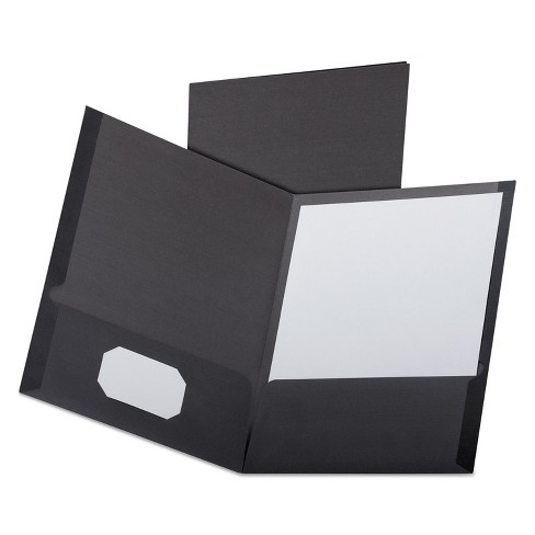 Oxford Twin-Pocket Folder Embossed Leather Grain Paper Light Blue 25/Box 57501