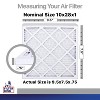 Filter King 10x28x1 Air Filter | 4-PACK | Carbon MERV 8 HVAC Pleated A/C Furnace Filters | MADE IN USA | Actual Size: 9.5 x 27.5 x .75" - 2 of 4