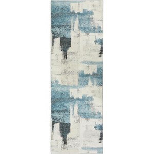 Abstract Area Rug - Machine washable soft carpet with non-slip backing, foldable & stain-resistant - 1 of 4