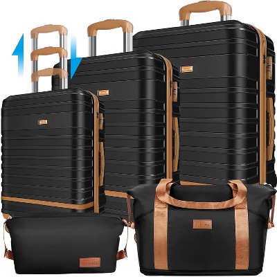 Musment 5 Piece Luggage Sets and Travel Duffel Bag, ABS Hardshell Hardside Checked Luggage with TSA Lock and Double Spinner Wheels Suitcase