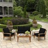 ARDEN Outdoor Loveseat Cushion Set, 48 x 24, Rain-Proof, Fade Resistant, Cushion Set for Couch, Bench, and Swing Black Leala - 3 of 4