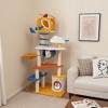 Tangkula 70" Tall Aviation-themed Cat Tree w/ Helicopter Top Perch Platforms Basket Bed - 3 of 4