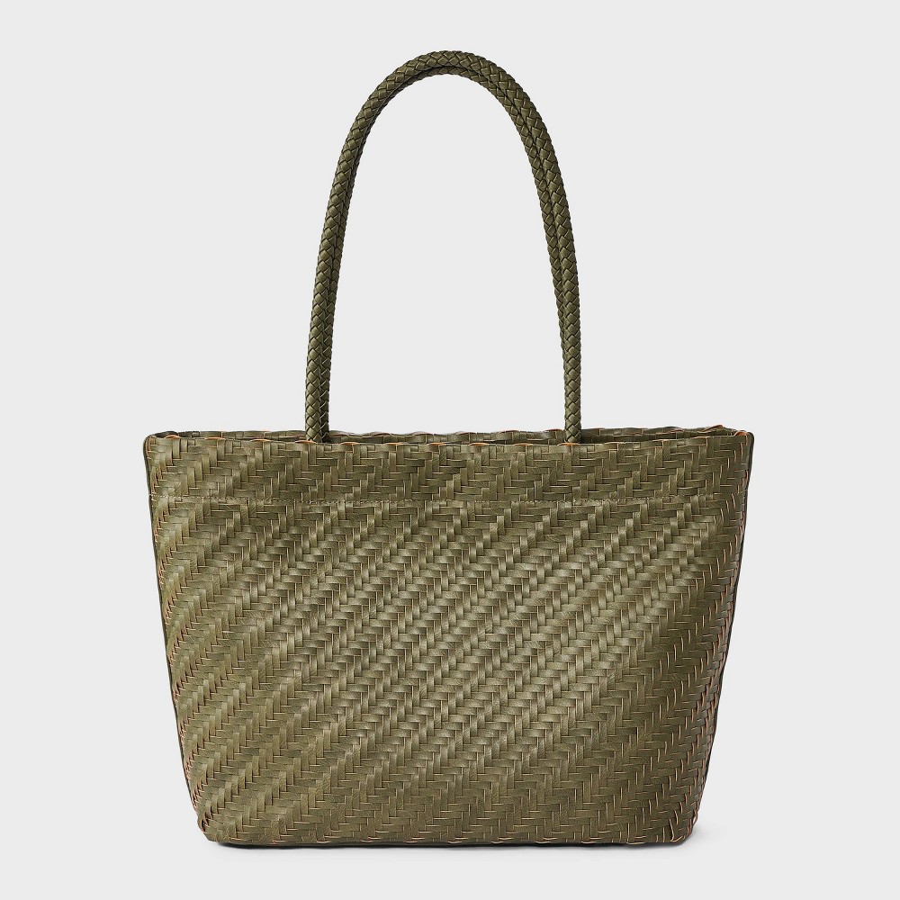 Photos - Women Bag Woven Tote Bag - A New Day™ Green