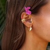 14K Gold Earrings Set, Huggie Hoop Stud & Cuff for Women, Simple Hypoallergenic Everyday Jewelry Collection - 3 of 4