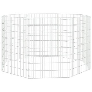 vidaXL Free Range Animal Enclosure 8-Panel 21.3 In.x31.5 In. Galvanized Iron - 1 of 4