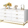 6 Drawer Dresser with Wide Storage, Wood Dressers & chests of Drawers with Metal Legs, Modern Dresser Chest Organizer for Bedroom, Living Room - 4 of 4