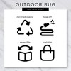DII Design Imports Indoor Outdoor 3 x 6 Ft Reversible Lattice Woven Rectangular Runner Rug for Decks, Patios, Living Rooms, & Kitchens, Black & White - 2 of 4