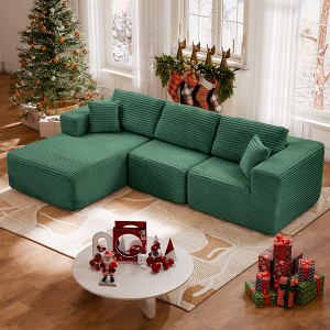 104x67x23.6in Luxury  Beige Lamb Velvet Sofa, Convertible Double Sofa Bed for Living Room and Balcony - 1 of 4