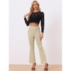 INSPIRE CHIC Women's Casual High Waist Wide Legs Bell Bottom Flared Long Pants - 3 of 4