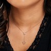 Disney Minnie Mouse Womens Y Necklace in Pink Gold-Plated Sterling Silver Jewelry for Women, 18'' - 2 of 4
