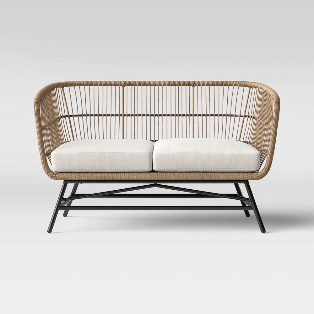 Martii Rattan Patio Loveseat - Brown - Project 62
