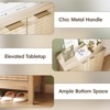 5-Tier Shoe Cabinet with Fluted Doors & Adjustable Shelves, Wooden Shoe Rack Organizer - 4 of 4