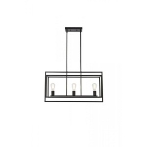 Elegant Lighting Voir 3 lights pendant in black - 1 of 4