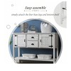 Grey 48" W Buffet Sideboard Cabinet With 2 Doors And 2 Drawers, Buffet Table With Bottom Open Shelf,Coffee Bar Storage Cabinet For Dining Room, Livin - 3 of 4