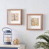 Decmode Coastal Style Seahorse & Fish Fossil Shadow Box Wall Décor in  Square Wood Frames, Set of 2: 12” x 12” 