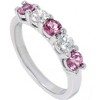 Pompeii3 1 ct Pink Sapphire & Diamond Ring 14K White Gold - image 2 of 4