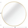 PAGED Round Vanity Mirror Metal Framed Bathroom Mirror with Shatterproof Film and Reinforced Hooks for Bathroom, Bedroom - 3 of 4