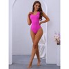Allegra K Women's Ruffled Straps Knitted Slim Fit Full Camisole Body Shapers - 4 of 4