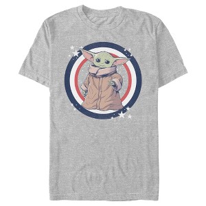 Men's Star Wars The Mandalorian Fourth of July Grogu Circle T-Shirt - 1 of 4