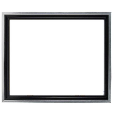 Illusions Floater Frame, 12x12 Silver/Black - 3/4 Deep