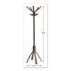 Alba Cafe Wood Coat Stand, Ten Peg/Five Hook, 21.67w x 21.67d x 69.33h, Espresso Brown - 4 of 4