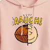 Women's - Peanuts - C Brown Half Football Head Cropped Graphic Hoodie - 2 of 4