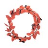 Transpac Fabric 11.81 in. Orange Harvest Bats Wreath - 3 of 4
