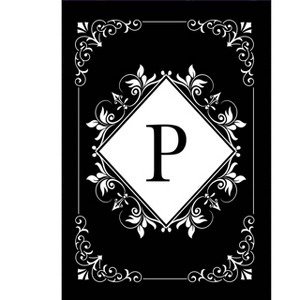 Briarwood Lane Double Sided House Flag 40x28 For Outdoor Black and White Monogram P House Flag - 1 of 4