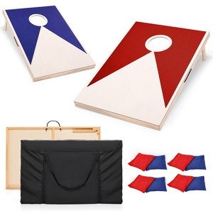 VisioGear Toss Game Sets, Toss Game Sets with 8 bean bags, Portable Game Boards for Campsites and Cookouts, Blue & Red, 36"*24"*9" - 1 of 4
