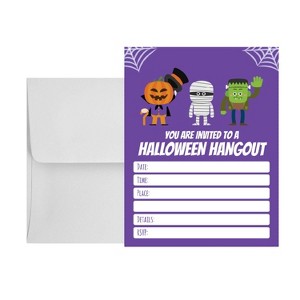 Paper Frenzy Halloween Hangout Party Write In Invitations and Envelopes - 25 pack - 1 of 2