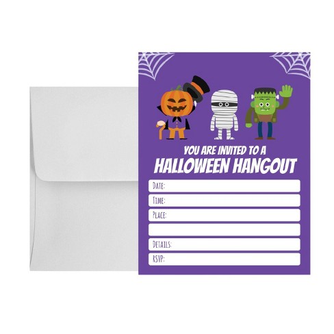 Paper Frenzy Halloween Hangout Party Write In Invitations and Envelopes - 25 pack - image 1 of 1