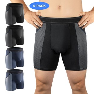CARER 4pk Washable Incontinence Underwear for Men Urinary Bladder Leak-proof Incontinence Boxer Reuable - Mild Absorbency - 1 of 4
